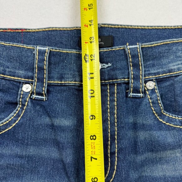 True Religion Men's Rocco Big T Stretch Skinny Abyss Blue Denim Jeans 34x32 NWT - Picture 11 of 13